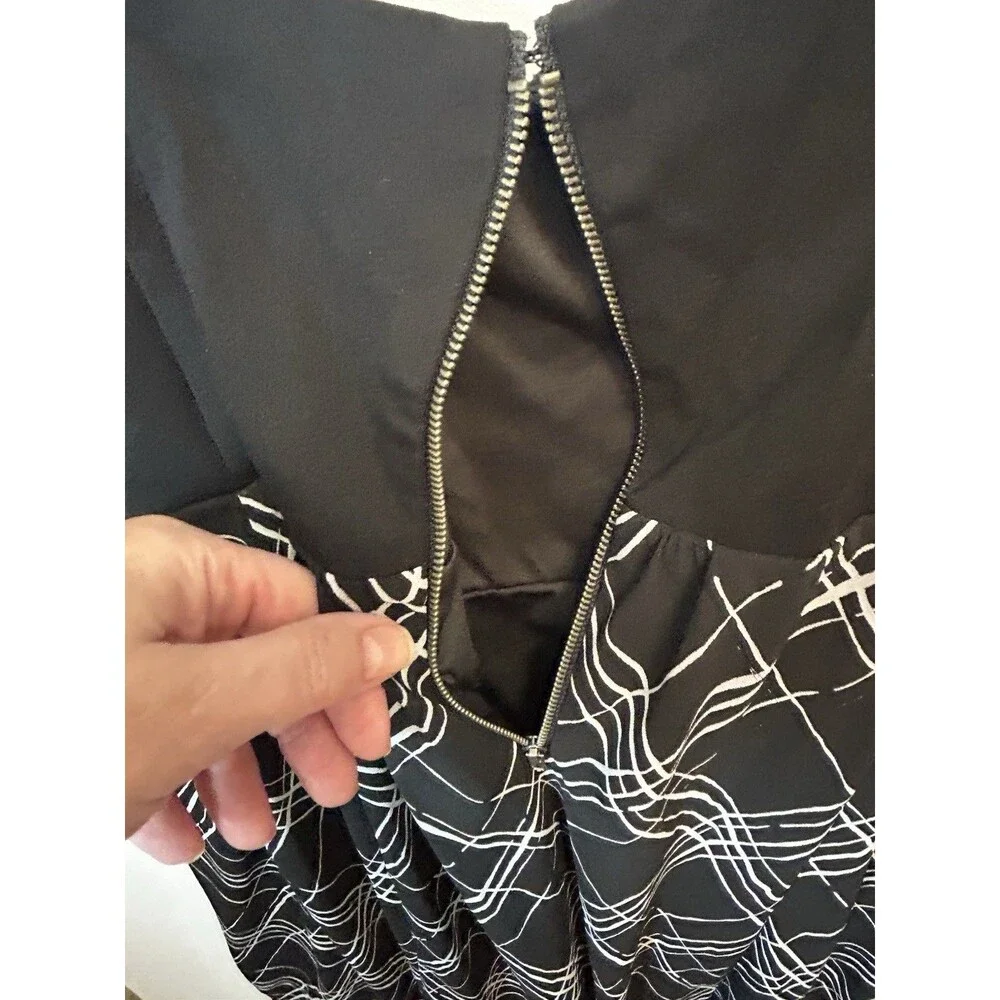 Torrid Size 14 Black Plaid High Low Midi Dress Sleeveless Back Zip Women - Picture 8 of 15